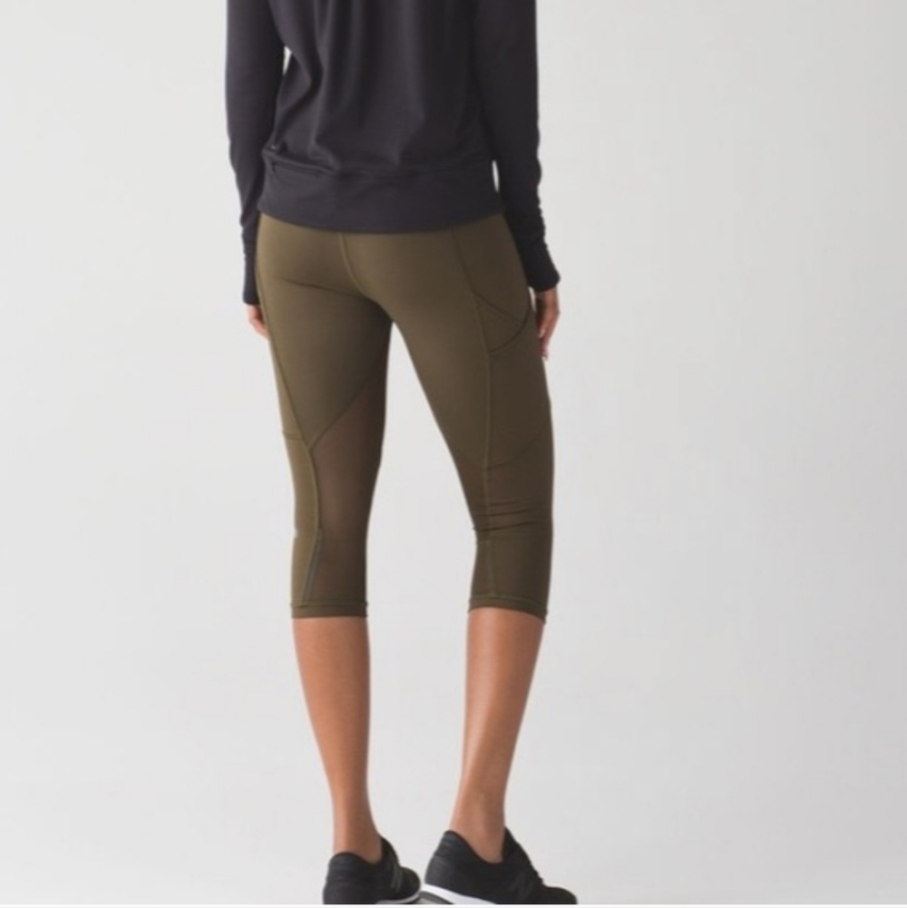 Lululemon Olive Green Crop Leggings